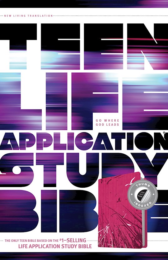 NLT Teen Life Application Study Bible-Pink Fields LeatherLike Indexed | SHOPtheWORD