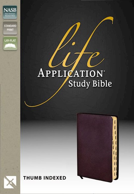 NASB Life Application Study Bible-Burgundy Bonded Leather Indexed | SHOPtheWORD