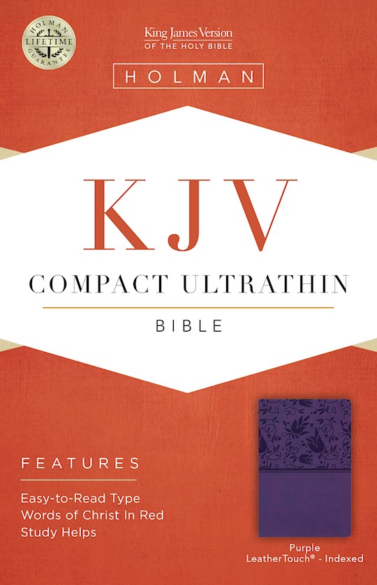 KJV Compact Ultrathin Reference Bible-Purple LeatherTouch Indexed | SHOPtheWORD