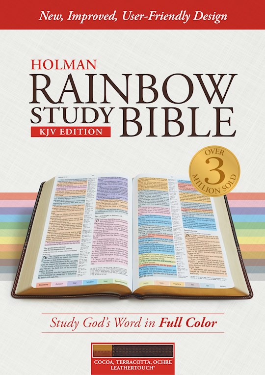 KJV Holman Rainbow Study Bible-Cocoa/Terra Cotta/Ochre LeatherTouch Indexed (Not Available-Out Of Print) | SHOPtheWORD
