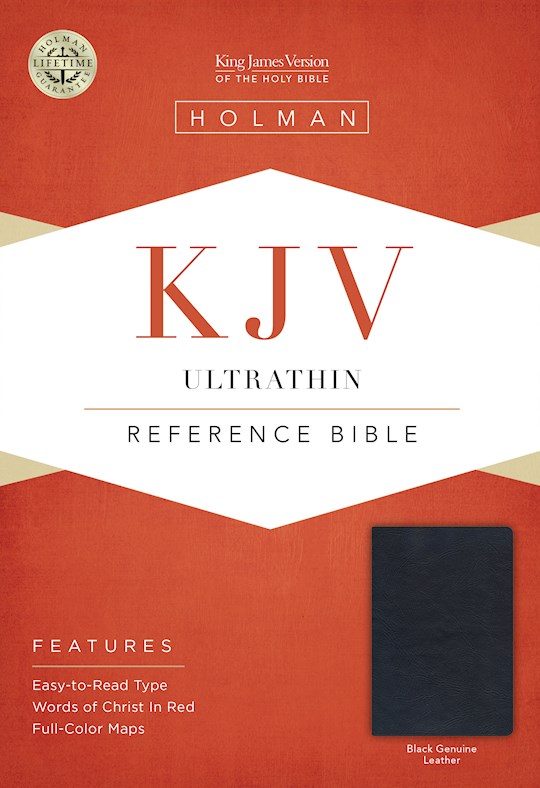 KJV Ultrathin Reference Bible-Black Genuine Leather | SHOPtheWORD