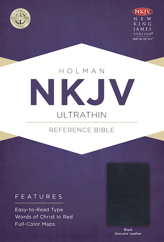 NKJV Ultrathin Reference Bible-Black Genuine Leather | SHOPtheWORD