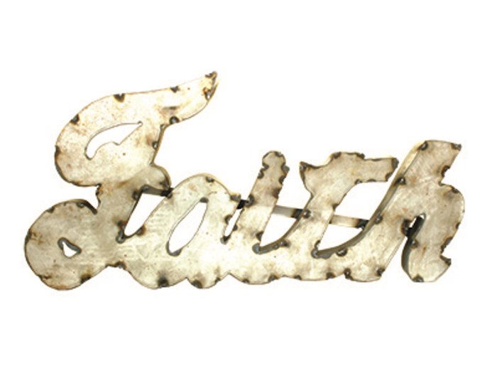 Word Art-Faith (Metal) (21 x 10 x 1) | SHOPtheWORD