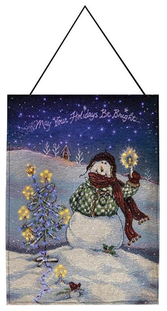 Bannerette-Flake Snowman/May Your Holidays Be Bright (Lighted) (13