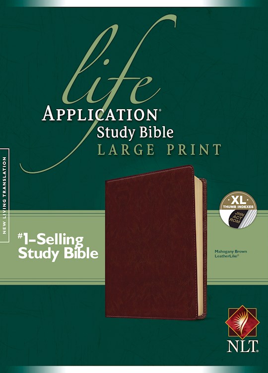 NLT Life Application Study Bible/Large Print-Brown LeatherLike Indexed | SHOPtheWORD
