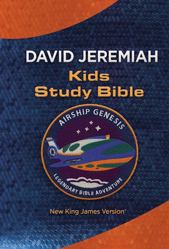 NKJV Airship Genesis Kids Study Bible (David Jeremiah)-Navy LeatherSoft | SHOPtheWORD