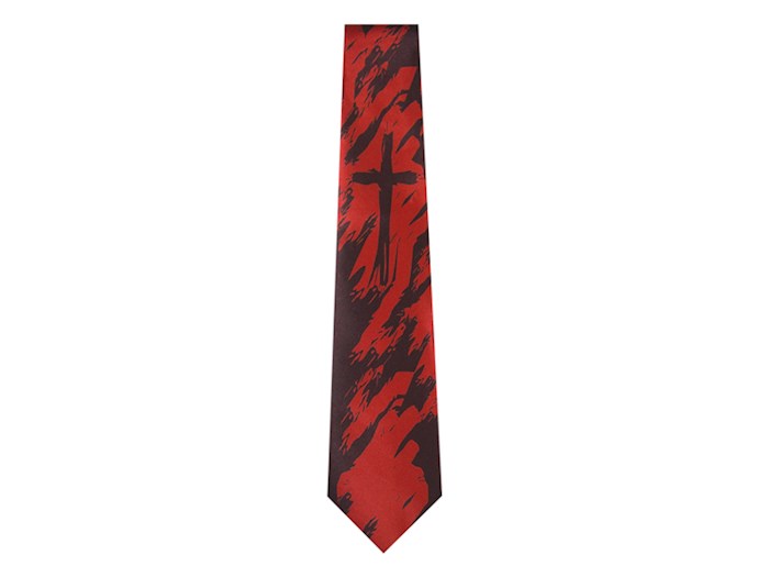 Tie-Cross-Polyester-Red | SHOPtheWORD