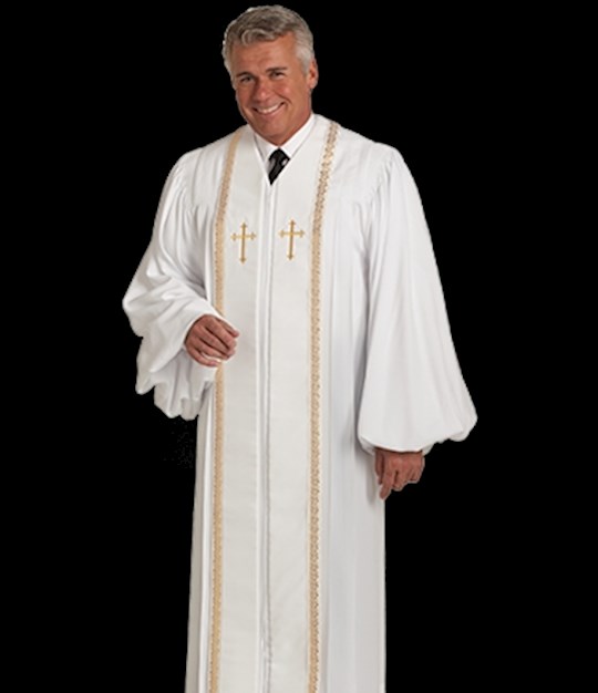Shop the Word: Clergy Robe-RT Wesley-H94/HM534-White - (0640633132817 ...