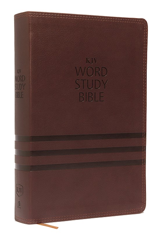 KJV Word Study Bible-Brown Leathersoft Indexed | SHOPtheWORD