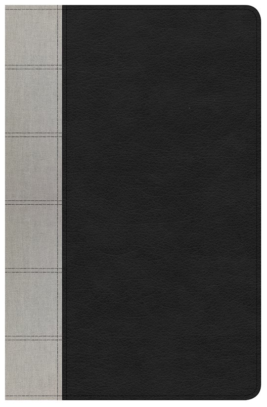 NKJV Large Print Personal Size Reference Bible-Black/Gray Deluxe LeatherTouch | SHOPtheWORD