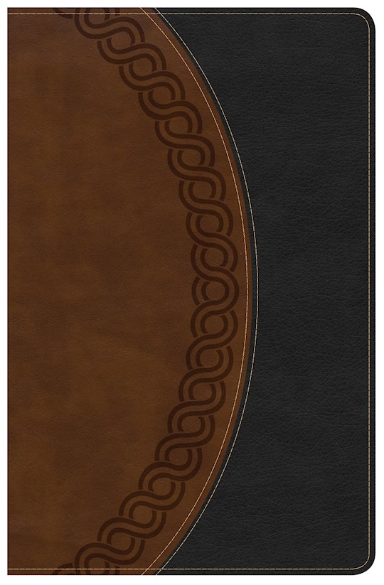 NKJV Large Print Personal Size Reference Bible-Black/Brown Deluxe LeatherTouch Indexed | SHOPtheWORD