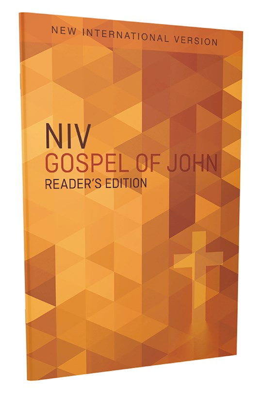 NIV Gospel Of John Reader's Edition (Orange Cross)-Softcover | SHOPtheWORD