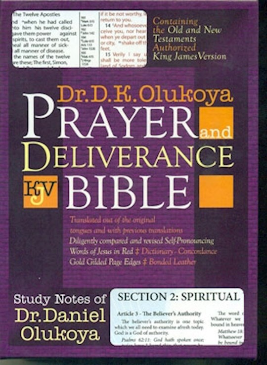 KJV Olukoya Prayer And Deliverance Bible Black Giant Print | SHOPtheWORD