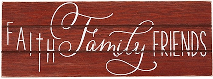 Plaque-Faith Family Friends/Rustic Treasures (Wall Or Table) (8.5 x 3.25) | SHOPtheWORD