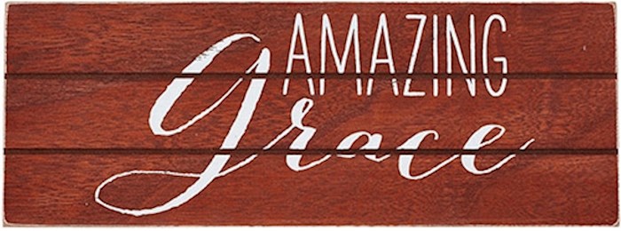 Plaque-Amazing Grace/Rustic Treasures (Wall Or Table) (8.5 x 3.25) | SHOPtheWORD