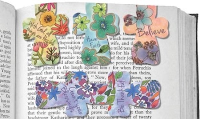 Bookmark-Magnetic Floral Cross-Set Of 4 | SHOPtheWORD