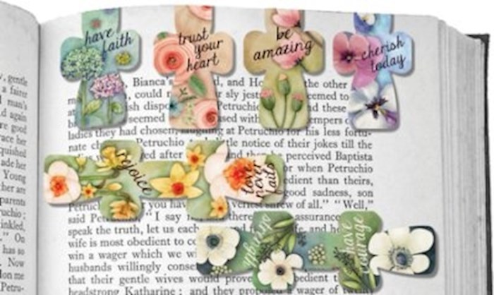 Bookmark-Magnetic Flower Cross-Set of 6 | SHOPtheWORD