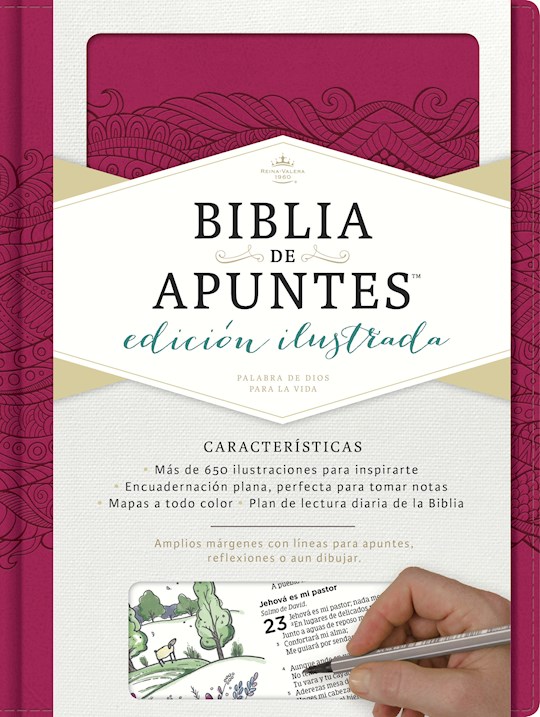 Span-RVR 1960 Notetaking Bible (Biblia de Apunte)-Pink LeatherTouch | SHOPtheWORD