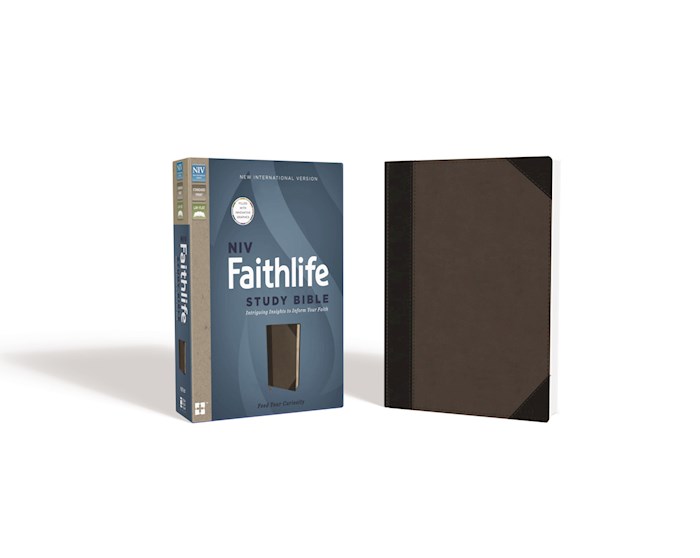 NIV Faithlife Study Bible-Gray/Black Leathersoft | SHOPtheWORD