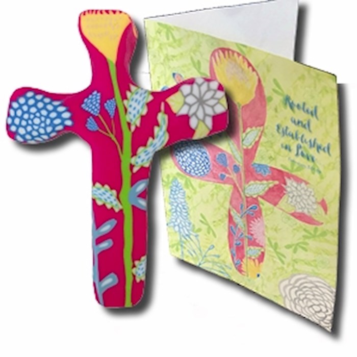 Cross-Comforting Clay w/Greeting Card-Multiple Blessings-Pink (5.5