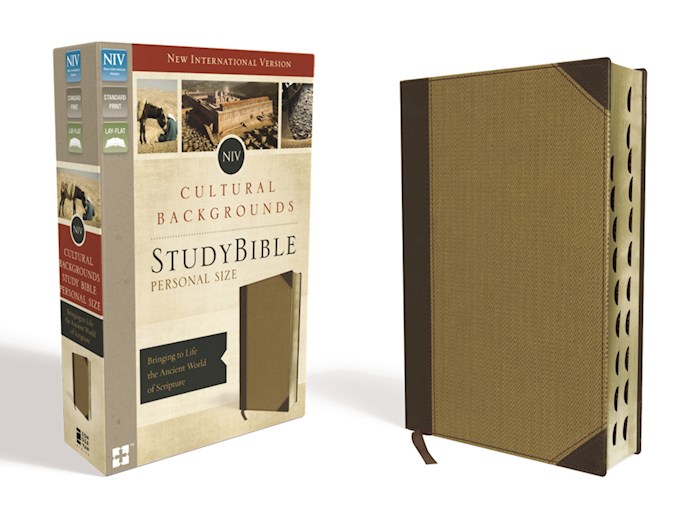 NIV Cultural Backgrounds Study Bible/Personal Size-Brown/Tan Leathersoft Indexed | SHOPtheWORD