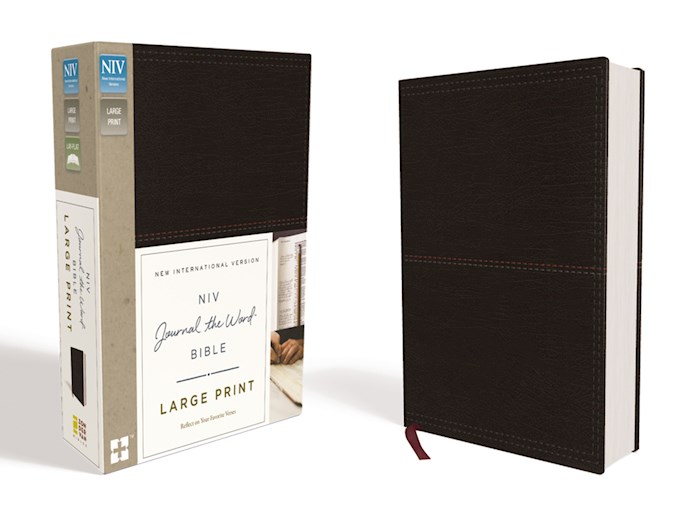 NIV Journal The Word Bible/Large Print-Black Leathersoft | SHOPtheWORD