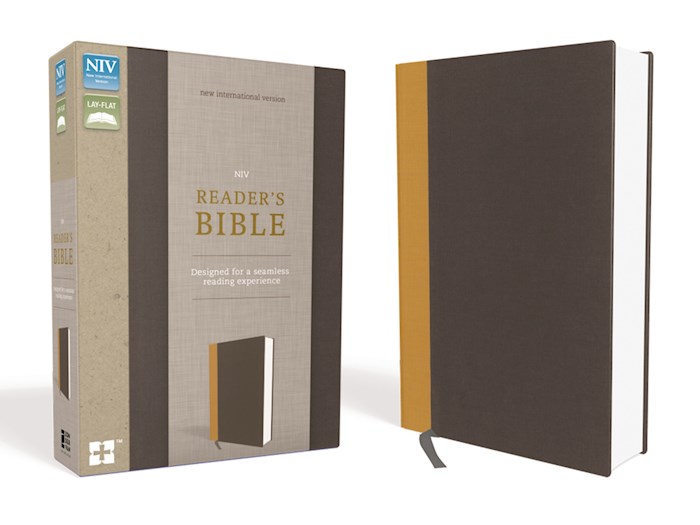 NIV Reader's Bible-Gold/Gray Hardcover | SHOPtheWORD