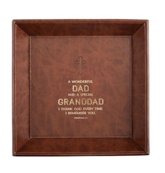 Tabletop Tray-Dad/Granddad (Philippians 1:3) (8.5 x 8.5) | SHOPtheWORD