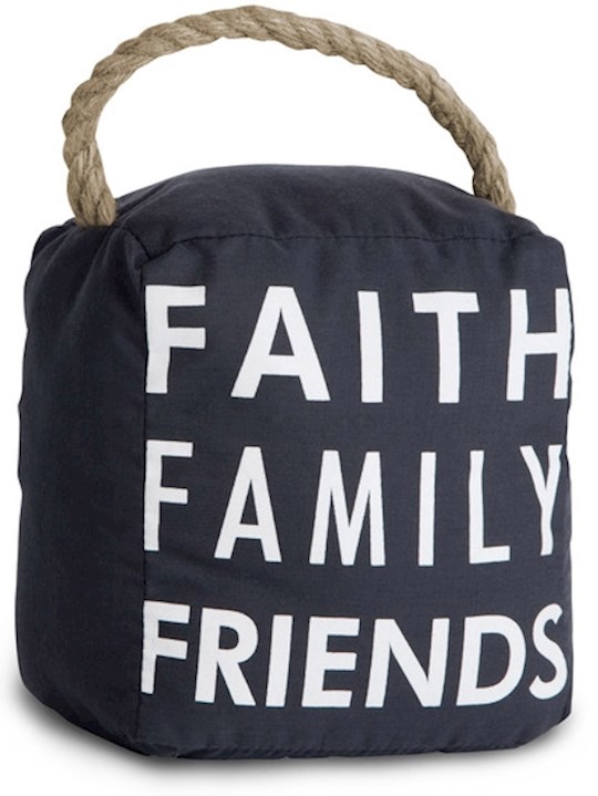 Door Stopper-Faith Family Friends-Dark Gray (5 x 6) | SHOPtheWORD