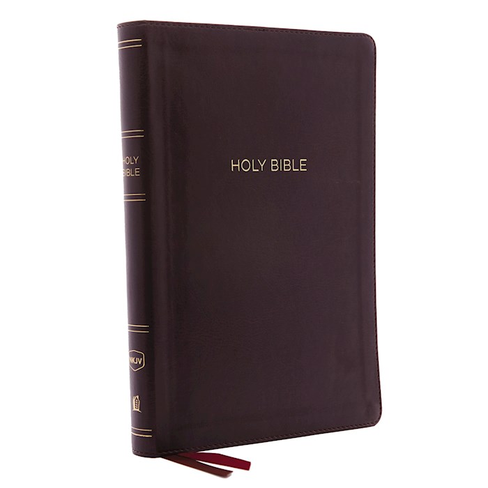 NKJV Thinline Bible/Large Print (Comfort Print)-Burgundy Leathersoft | SHOPtheWORD