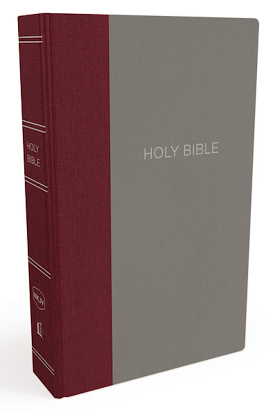 NKJV Thinline Bible (Comfort Print)-Burgundy/Gray Cloth Over Board | SHOPtheWORD
