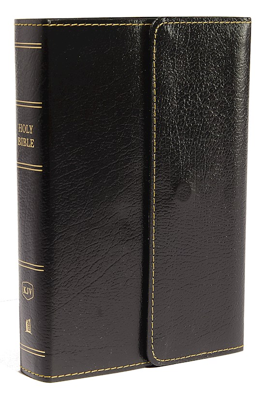 KJV Compact Large Print Reference Bible (Comfort Print)-Black Leatherflex w/Snap-Flap | SHOPtheWORD