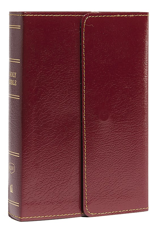 KJV Compact Large Print Reference Bible (Comfort Print)-Burgundy Leatherflex Snap-Flap | SHOPtheWORD