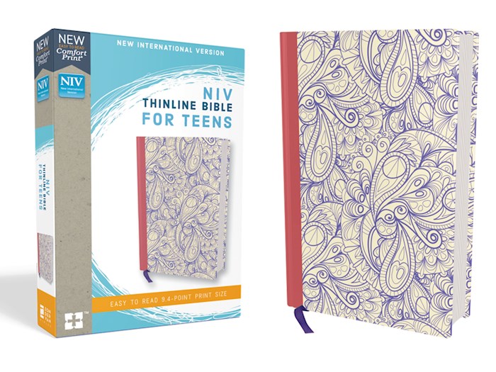 NIV Thinline Bible For Teens (Comfort Print)-Purple Paisley Hardcover | SHOPtheWORD