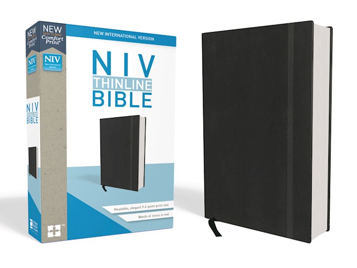 NIV Thinline Bible (Comfort Print)-Black Hardcover | SHOPtheWORD