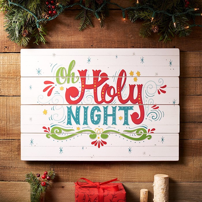 Wall Plaque-Oh Holy Night | SHOPtheWORD