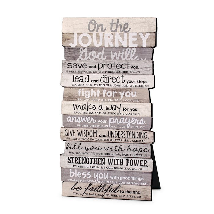 Plaque-Wall/Desktop-Stacked Wood: Journey (5 x 10) (#45024) | SHOPtheWORD