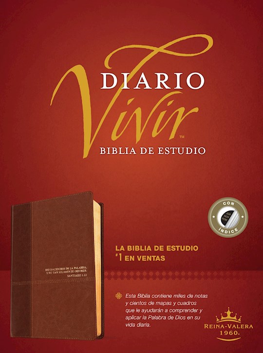 Span-RVR 1960 Life Application Study Bible (Biblia de Estudio del Diario Vivir)-Brown/Tan LeatherLike Indexed | SHOPtheWORD