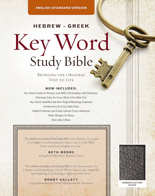 ESV Hebrew-Greek Key Word Study Bible-Black Bonded Leather | SHOPtheWORD
