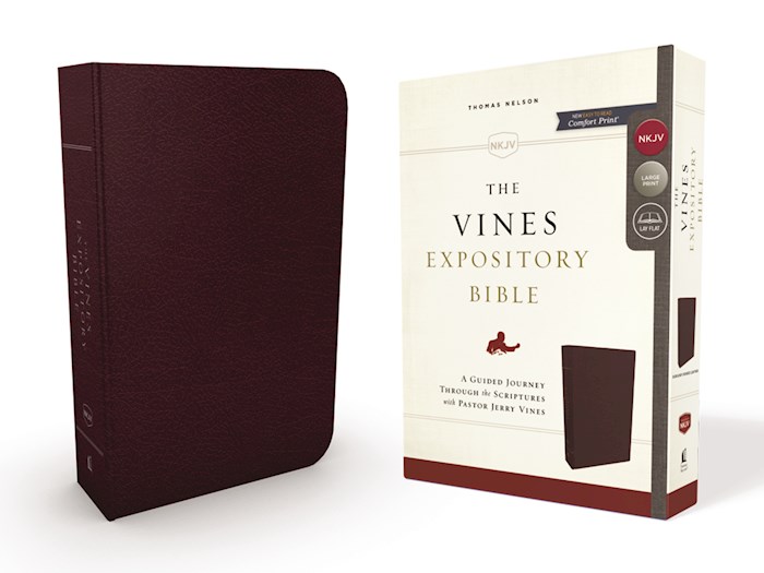 NKJV The Vines Expository Bible-Burgundy Bonded Leather | SHOPtheWORD