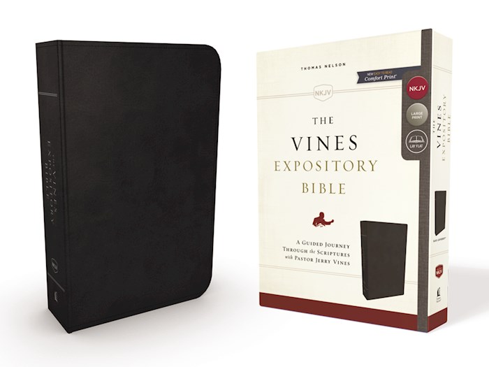 NKJV The Vines Expository Bible-Black Leathersoft | SHOPtheWORD
