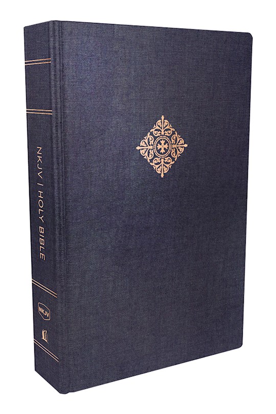 NKJV Deluxe Reader's Bible-Navy Cloth Over Board | SHOPtheWORD