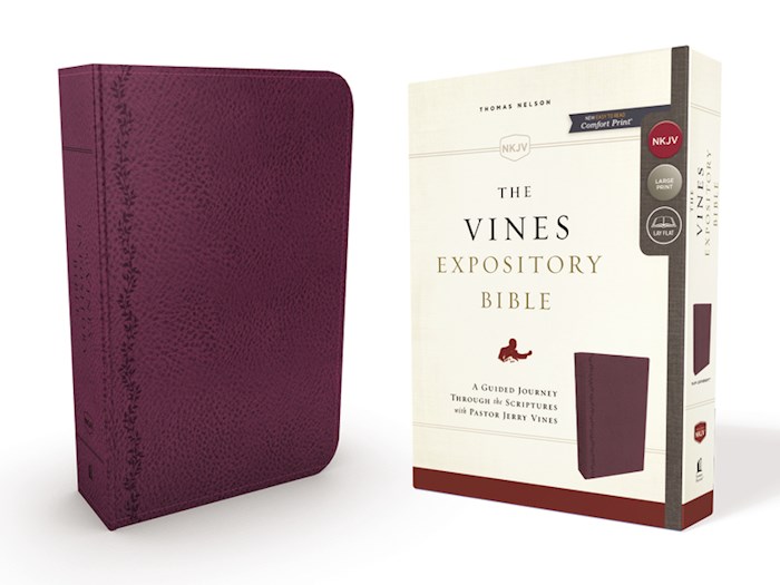 NKJV The Vines Expository Bible-Plum Leathersoft | SHOPtheWORD