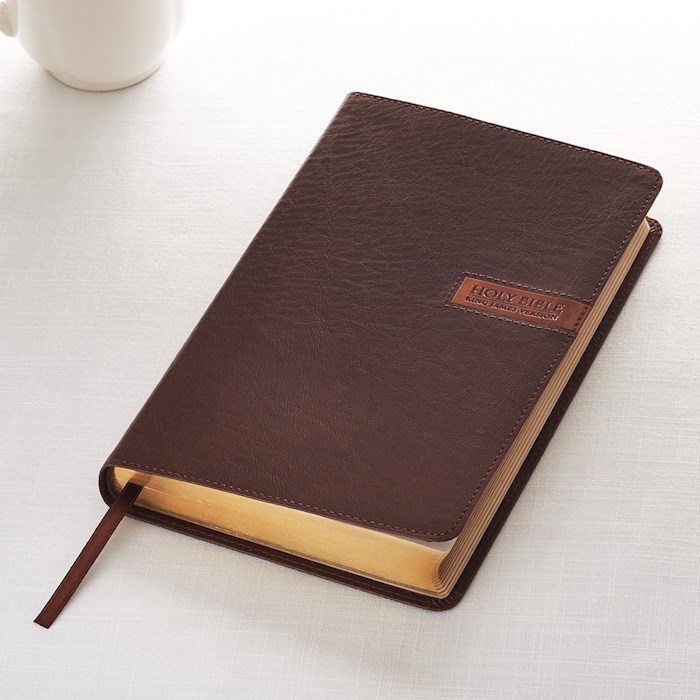 KJV Deluxe Gift Bible-Brown LuxLeather | SHOPtheWORD