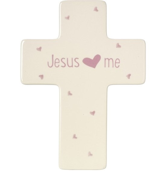 Cross-Jesus Loves Me-Girl (Table Or Wall) (7.5