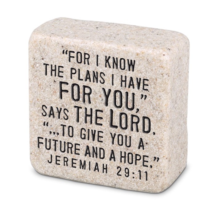 Plaque-Scripture Stone-His Plans (#40706) | SHOPtheWORD
