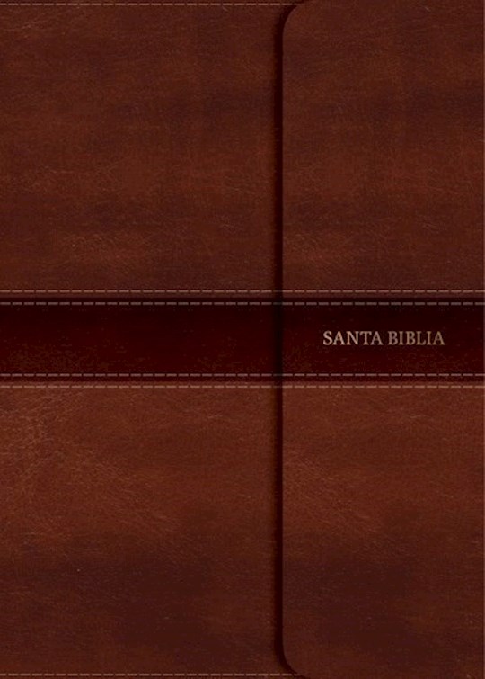 Span-RVR 1960 Hand Size Giant Print Bible (Biblia Letra Grande Tamano Manual)-Brown LeatherTouch w/Magnetic Flap | SHOPtheWORD