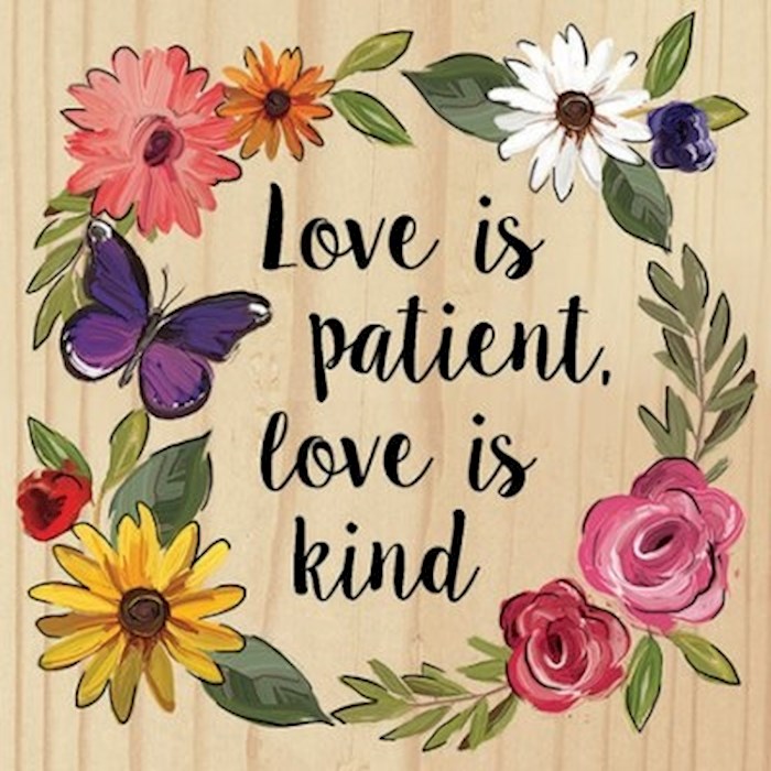 Square House Coaster-Love Is Patient (4