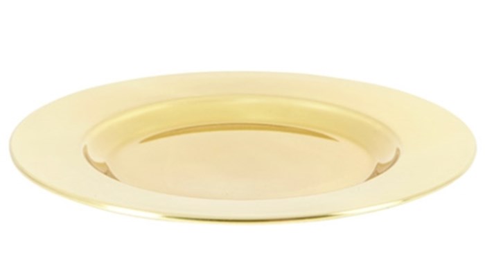 Bread Plate-Non Stacking-Solid Brass | SHOPtheWORD