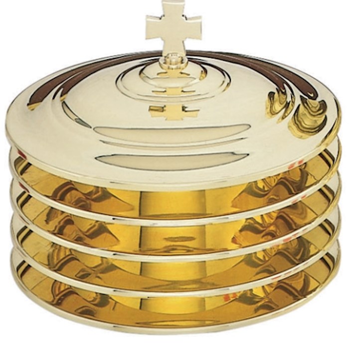 Stacking Bread Plate-Solid Brass | SHOPtheWORD